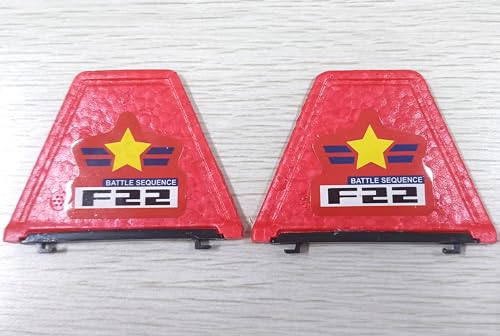 ANTSIR RC Plane Parts RC Airplane Replacement Accessories for RTF F22 Remote Control Plane (1 Pair Red Vertical Tail Wings)