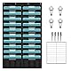 KIKIGOAL Hängeregistratur-Organizer mit 20 Fächern, robuste Aufbewahrungstasche, Diagramm mit 20 Namensschild-Taschen für Aktenordner und Papier, Türhaken, Etiketten (20 Taschen)