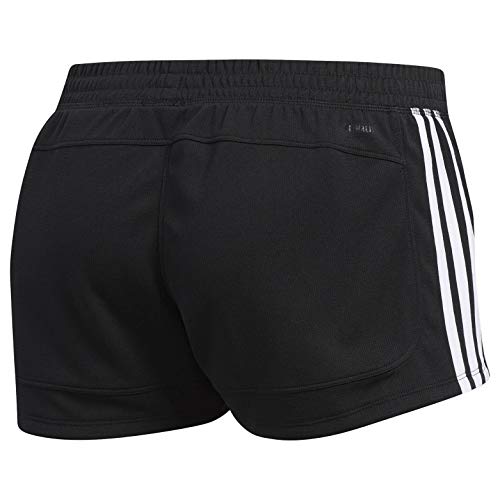 Adidas Womens Pacer 3-Stripes Knit Shorts Black/White Small #TOP1