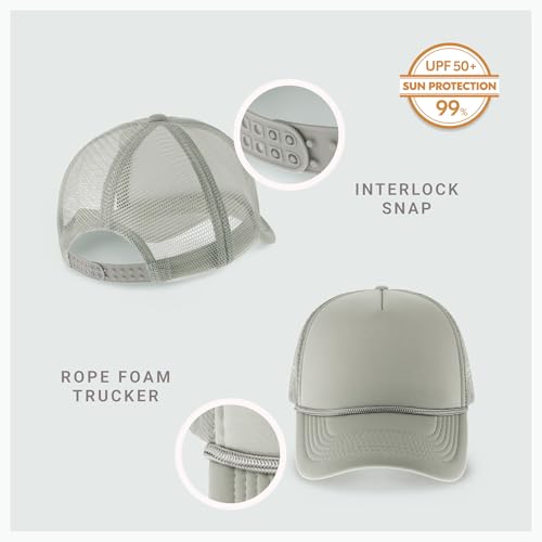 Image of CHOK.LIDS Classic Foam Trucker Hat Summer Mesh Rope Cap Solid Two Toned Blank Hat Mens Womens Adjustable Strap Light Weight