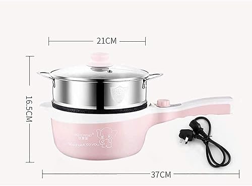 Miniatura 8 de Sartén eléctrica,5 en 1Mini Student Dorm Pan,Rapid Fideos Cooker,Sartén antiadherente,Olla caliente con tapa,Para cocinar, asar, freír, hornear, al
