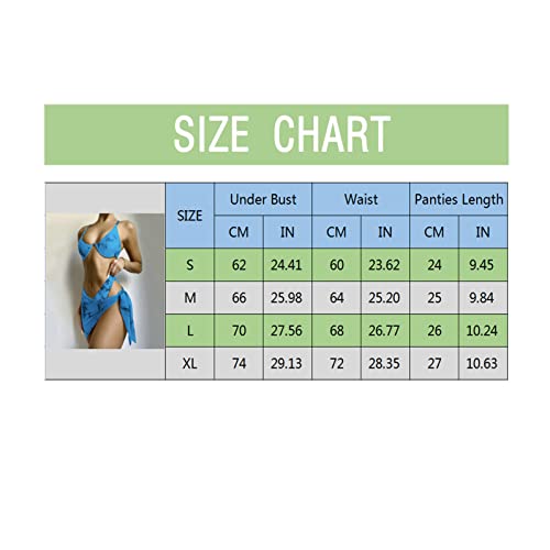 Tankini pour femme bleu taille M avec short de bain imprimé dos nu