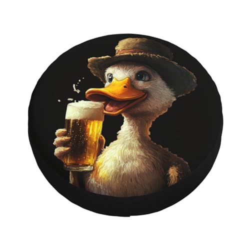 Image of Cute Duck Spare Tire Cover Universal Wheel Tire Cover Funny Cartoon Duck Tire Protectors for Travel Trailer Rv SUV Truck Camper and Many Vehicle 14 Inch