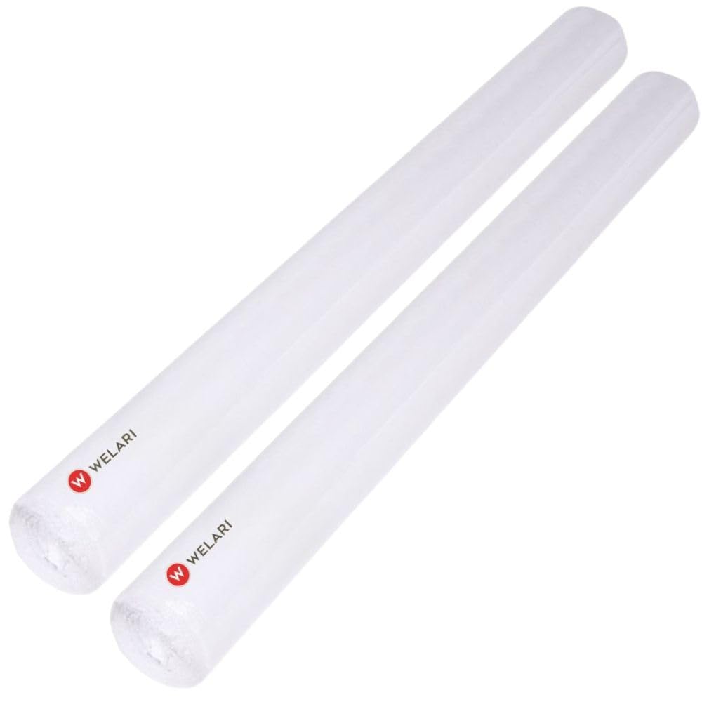 Welari White Damask Banqueting Roll (25m x 1.2m) | Elegant Disposable Table Cover for Weddings, Parties & Events | Catering Buffet Large Paper Cloth (2)
