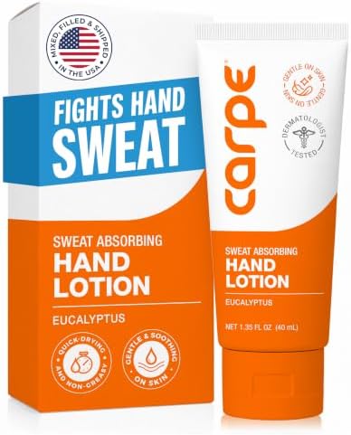 Carpe Sweat Absorbing Hand Lotion, Eucalyptus - Fights Hand Sweat