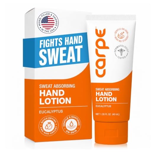 Carpe Antiperspirant Hand Lotion, A dermatologist-recommended, non-irritating, smooth lotion that helps stop hand sweat, Great for hyperhidrosis