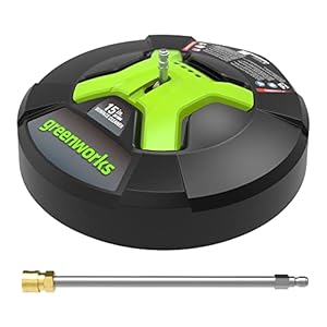 GreenWorks 5210902 15″ Extension Included Surface Cleaner, Green