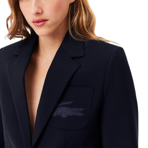 Lacoste Women's Embroidered Logo Wool Blend Blazer2