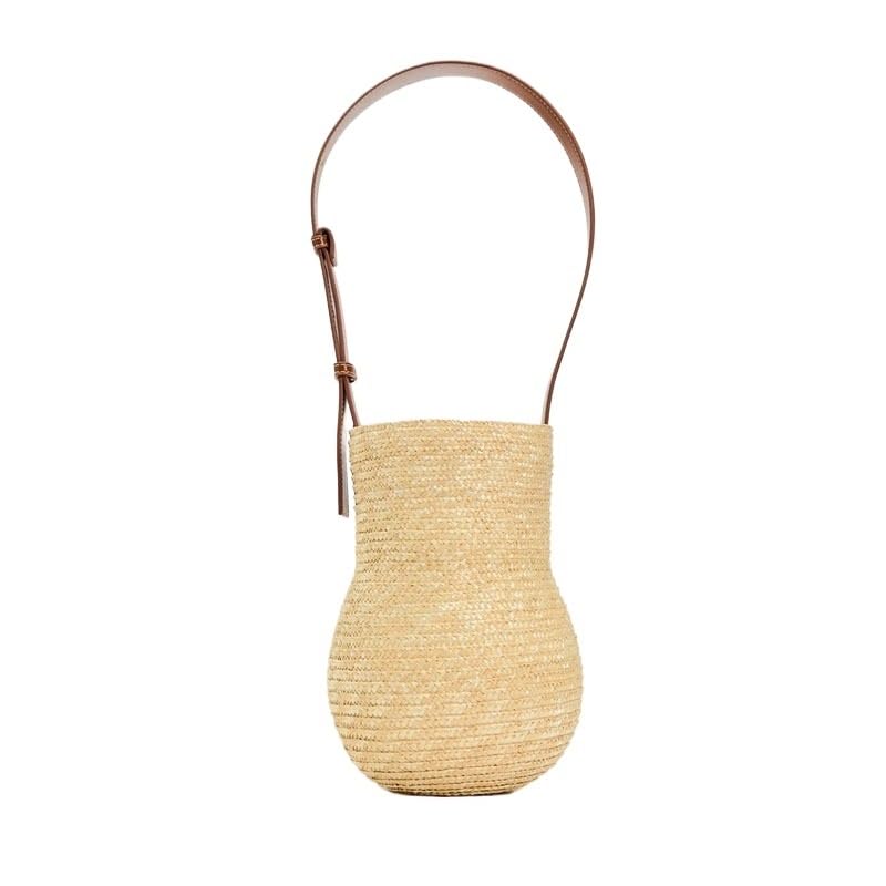 Sac en paille tissée main DASEB pour femme, le sac seau idéal pour vos sorties d'été