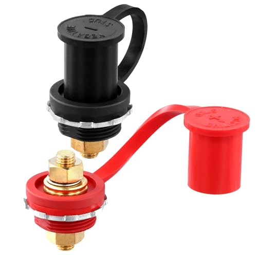 Kit de connecteurs de cloison de batterie 250A QWORK avec goujon 3/8" pour camping-car
