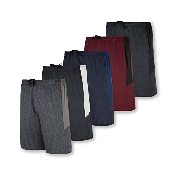Mens Quick Dry Fit Dri-Fit Active Wear Athletic Performance Basketball 9 Inch Inseam Wrestling Sweat Tennis Soccer Running Essentials Gym Shorts Hombre Stretch Casual Workout Tech Shorts-Set 2 L