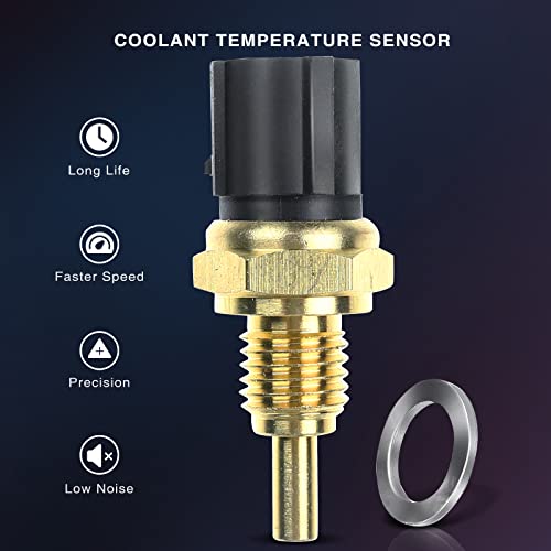 A-Premium Engine Coolant Temperature Sensor Compatible With Acura Cl Integra Mdx Nsx Rl Tl Honda Accord 1988-2002 Civic Del Sol Cr-V Crx Insight Odyssey Pilot Prelude Isuzu Oasis #TOP1