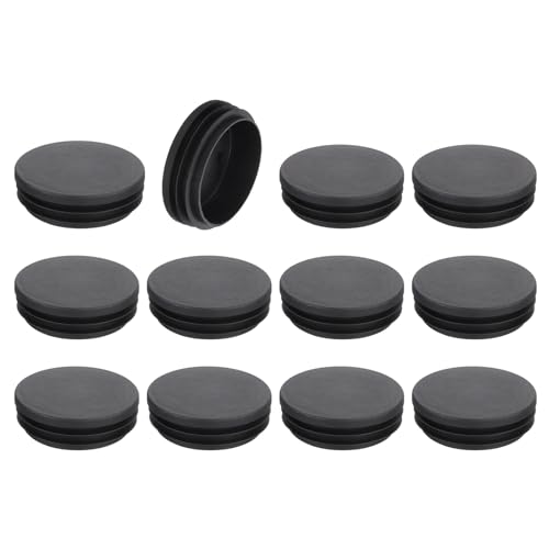 uxcell Round Plastic Plug,76mm(2.99") OD Furniture Leg Pipe Insert 12Pcs