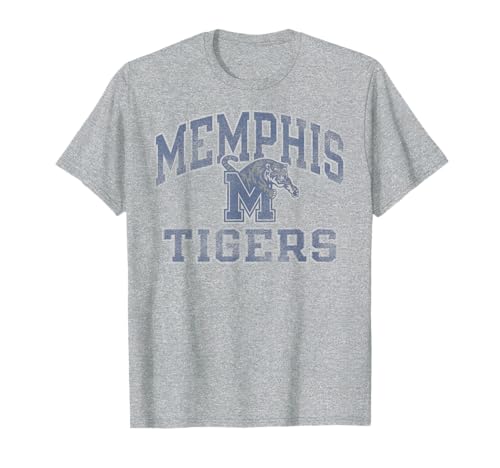 Memphis Tigers Vintage Worn Gray Officially Licensed T-Shirt