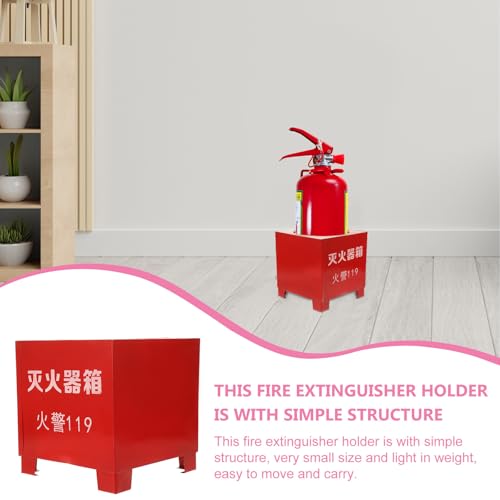 Soporte para extintor de 3-4 kg Toyvian: base de hierro roja resistente de pared y suelo 3