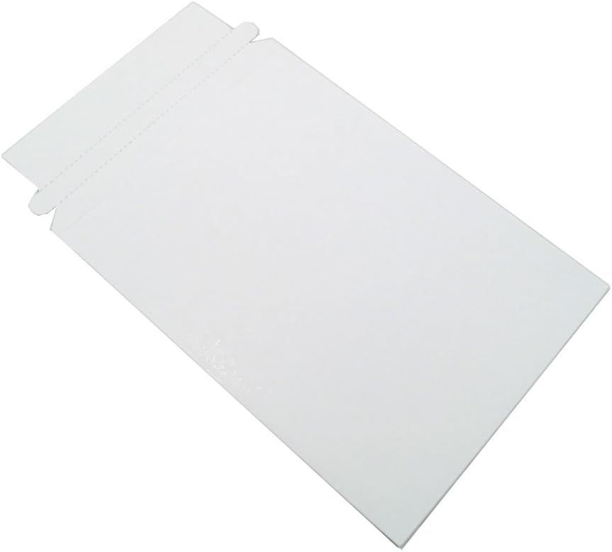 Maxtek 100 Pack Stay Flat Rigid Photo & Document White Cardboard Mailers, 6 x 8 Inches, Self Seal Adhesive Flap. - Image 3