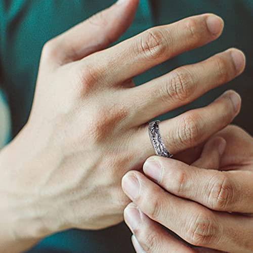 Wolf Ring For Men,Retro Wolf Totem Rings,Norse Viking Wolf Rings,Animal Rings,Men’s Punk Wolf Ring Jewelry Gift Father's Day Accessories (13) #TOP2
