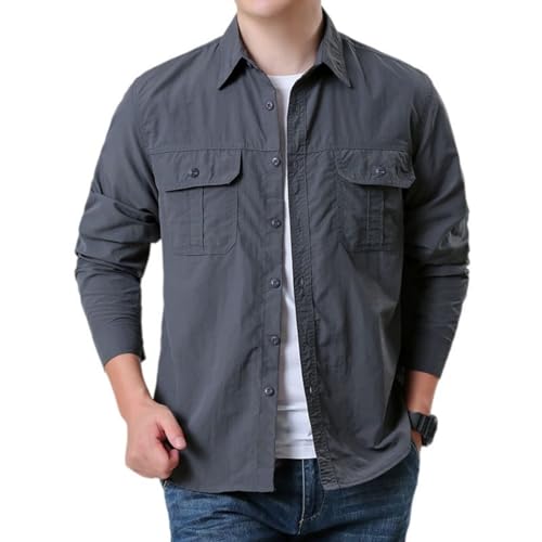 Chemise cargo homme coton ample pour bouger librement sans contrainte