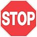 Voss Signs Red Plastic Reflective Trail Sign 12" Stop
