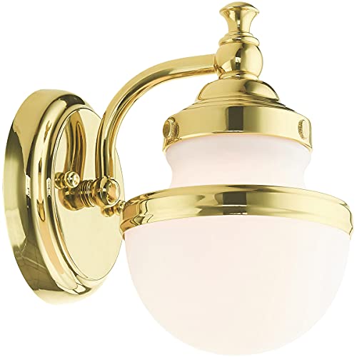 Image of Livex Lighting Wall Sconce, Polished Brass