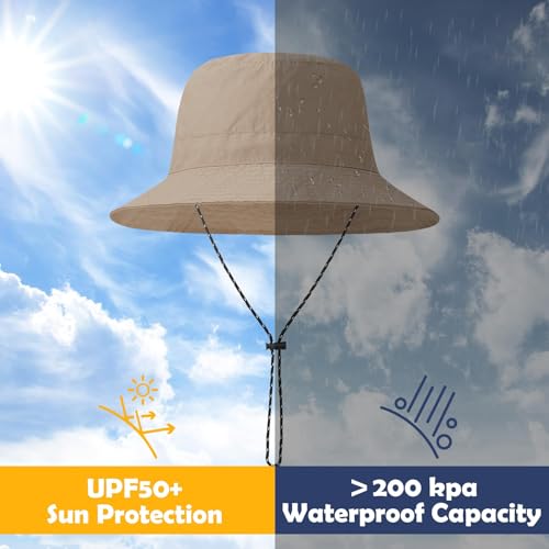 Durio-Waterproof-Bucket-Hat-for-Women-UPF-50-Sun-Hat-UV-Protection-Packable-Rain-Hats-for-Women-Lightweight-Hiking-Hat