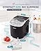 EUHOMY Countertop Ice Maker Machine with Handle, 26.5lbs Per Day, 9 Ice Cubes Ready in 6 Mins, Auto-Cleaning Portable Ice Maker with Basket and Scoop, for Home/Kitchen/Camping/RV (Black)