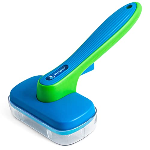 Petlovers Ezslicker Brush - Self Cleaning Dog And Cat Hair Brush, Efficient Shedding Grooming Tool For Long And Short Haired Dogs & Indoor Cats, Deshedding Comb For Fur Coats #TOP7