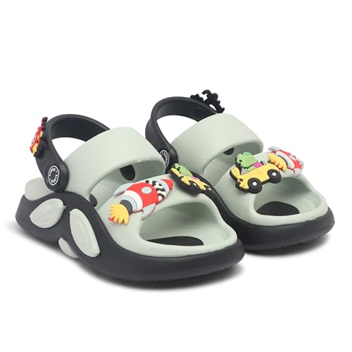 Image of Kids Cartoon Character Sports Sandals Lightweight Soft Sole Slip-On Sandals with Adjustable Back Strap for Boys & Girls