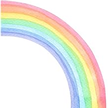 Amaonm Removable Large Boho Watercolor Half Rainbow Wall Stickers Murals Giant Peel and Stick Self Adhesive Colorful Pastel Rainbow Wall Decals Wallpaper for Kids Girls Bedroom Nursery Decoration M 42.5" x 47.2"