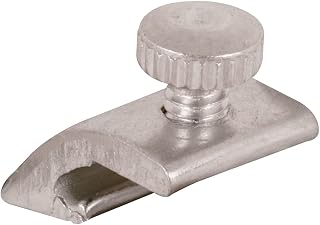Prime-Line PL 7955 1/8 In. Offset Storm Door Panel Clips with Screws, Mill Finish (8 Pack)