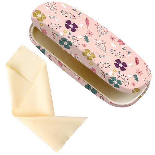 Image of Glasses Case Hard Shell,Portable Protective Eyeglasses Case, Eyeglass Holder Box with Cleaning Cloth, for men women
