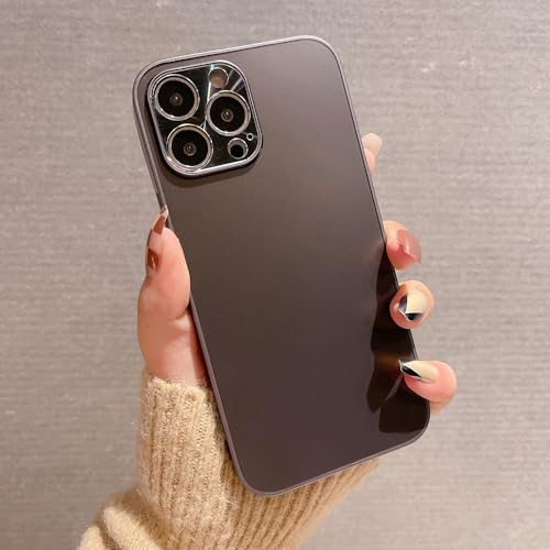 Coque de téléphone iPhone 13 14 Pro Max mince noir avec cache caméra