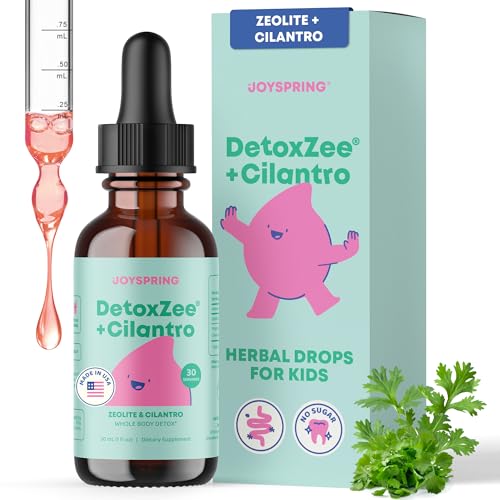 JoySpring DetoxZee Cilantro Drops for Kids - Natural Detox Support with Zeolite & Cilantro Extract - Gentle Whole-Body Cleanse for Children & Toddlers - Kid-Friendly Liquid Detox, 30 Servings