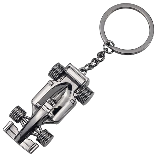 UPIQNG Black F1 Keychain 3D Metal Racing Model Keychain Formula One Keyring Driver Keyfob...