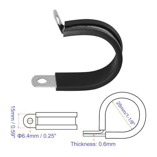 MACHSWON 24Pcs 1-1/8 Inch(28mm) Cable Clamp - Image 2