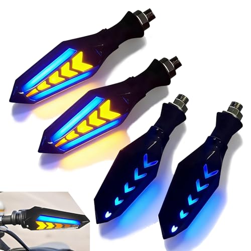 Fiknonk 4 PCS Motorcycle Turn Signal Lights, 12V LED Arrow