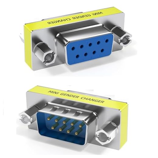 CABLEPELADO Serieller Adapter RS232 - DB9 auf Stecker / Buchse - RS-232-Kuppler - RS-485 - TTL - Gender Changer Adapter - 9-polig