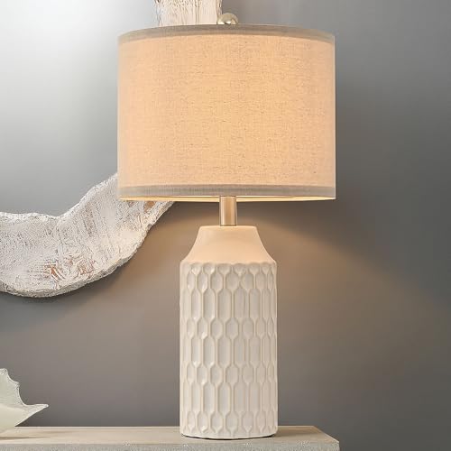 22IN-Modern-Ceramic-Table-Lamp-Set-of-2-White-Lamps-for-Living-Room-Tall-Bedroom-Lamp-Set-Bedside-Nightstand-Lamps-Set-of-Two-Farmhouse-Rustic-Side-Table-Lamps-for-End-Table-Beige-Desk-Lamps 22IN Modern Ceramic Table Lamp Set of 2 White Lamps for Living Room Tall Bedroom Lamp Set Bedside Nightstand Lamps Set of Two Farmhouse Rustic Side Table Lamps for End Table Beige Desk Lamps