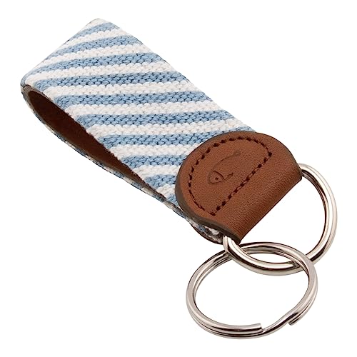 Image of Leather Hand-Stitched Needlepoint Key Fob or Key Chain