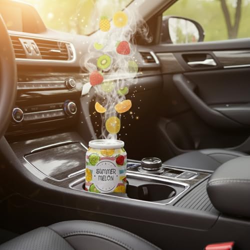 Image of Summer Melon Natural Air Freshener Gel 200g. | Long Lasting Mix Fruit Scent, Odor Eliminator for Car, Home & Office | Refreshing Aroma & Easy Spill-Proof Design (Mix Fruit)