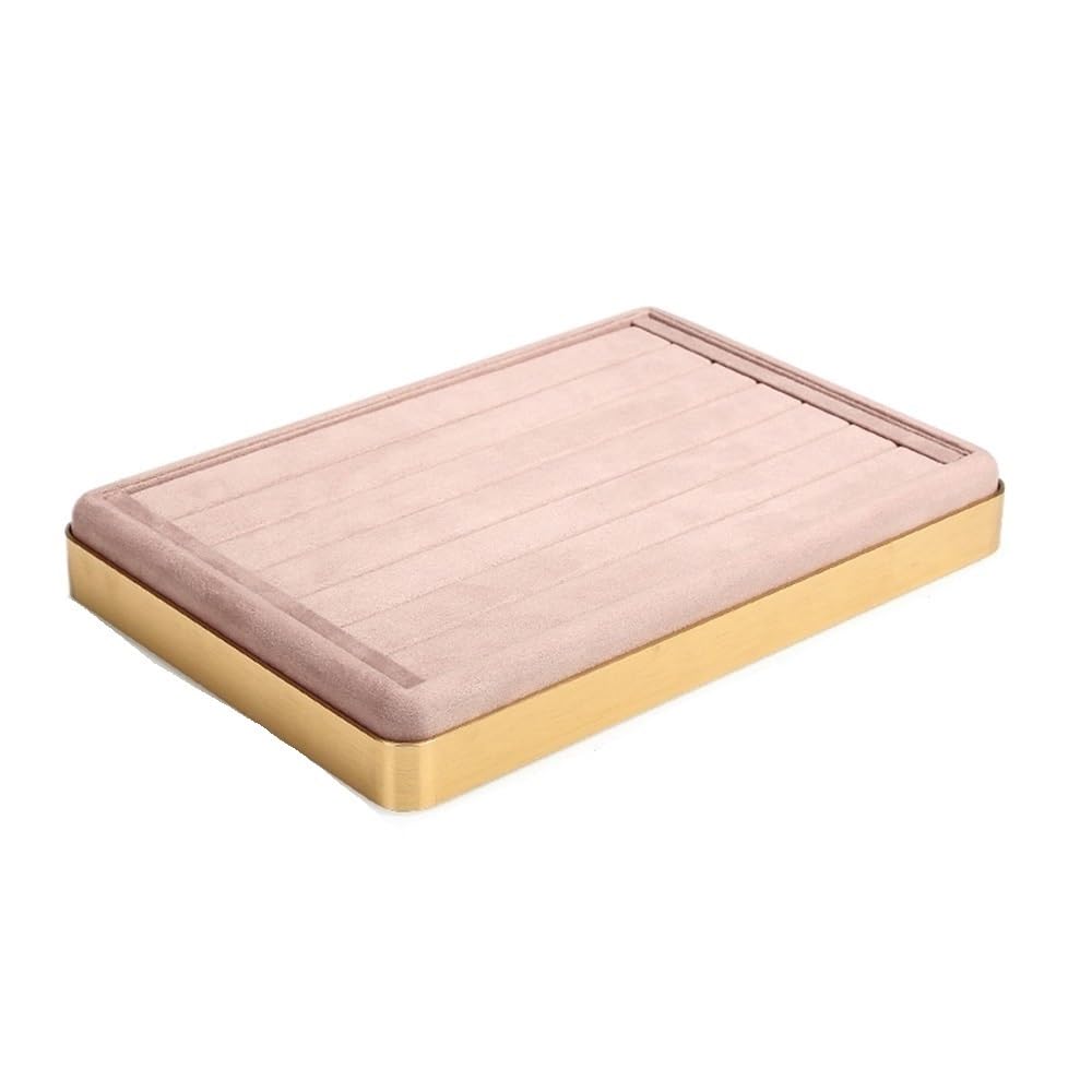 Espositore for gioielli impilabile con vassoio for gioielli in velluto con struttura in metallo
