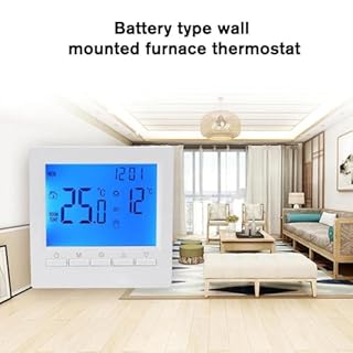 Termostato per la casa - Termostati ambiente programmabili, Termostato digitale programmabile a parete | Regolatore di temperatura per riscaldamento a pavimento con display LCD alimentato a batteria,