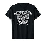 Line Art Staffordshire Bull Terrier Staffy Terriers T-Shirt
