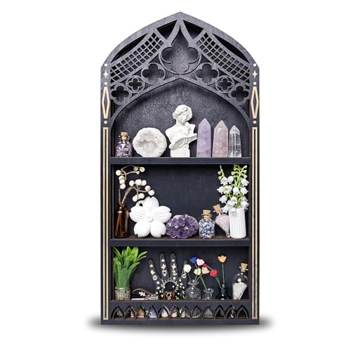 Trinket Shelf Gothic Decor for Wall Goth Room Decor Crystal Display