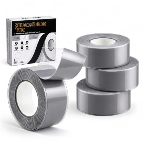 Self Fusing Silicone Tape Waterproof Rescue Tape 4 Rolls 1 Inch x 10 Feet