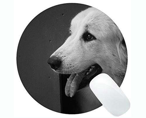 Preisvergleich Produktbild Runde Mausunterlagen, Hundetiere weiße Gaming-Mausunterlage