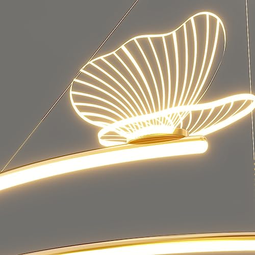 Lustre LED rond à intensité variable moderne pour salle à manger - 7