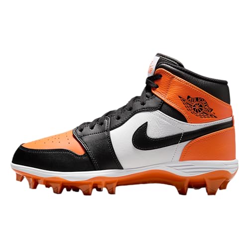 Jordan 1 Mid TD Men's Football Cleat (Starfish/White/Black)