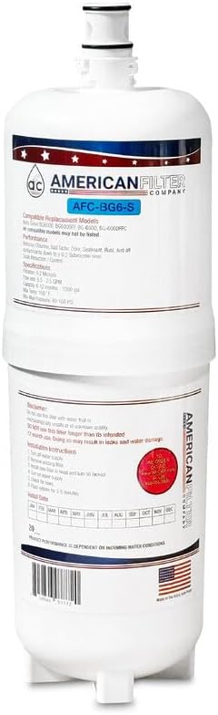 American Filter Company® Model # AFC-BG6-S Compatible with Body Glove (R) BG-6000 Replacement Water Filter Cartridge, 1- Filter