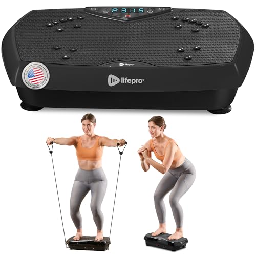 Lifepro Vibration Plate Exercise Machine with Magnetic Acupoints - Full Body Vibration Platform for Beginners and Recovery - Ideal Lymphatic Drainage Massager for Muscle Toning and Overall Fitness